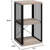 ClosetMaid 4-Cube Storage Organizer Bookshelf, Storage Shelf, Metal Frame, Wood Shelves, Easy Assembly, Black/Wheat(Black/Weathered Gray)