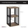 ClosetMaid 4-Cube Storage Organizer Bookshelf, Storage Shelf, Metal Frame, Wood Shelves, Easy Assembly, Black/Wheat(Black/Wheat)