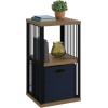 ClosetMaid 4-Cube Storage Organizer Bookshelf, Storage Shelf, Metal Frame, Wood Shelves, Easy Assembly, Black/Wheat(Black/Wheat)