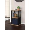 ClosetMaid 4-Cube Storage Organizer Bookshelf, Storage Shelf, Metal Frame, Wood Shelves, Easy Assembly, Black/Wheat(Black/Wheat)