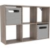 ClosetMaid 5430 Mini 6-Cube Desktop or Wall Mount Organizer, Bleached Walnut(Weathered Teak)