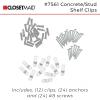 ClosetMaid 7561 Shelf Clips for Concrete Installation, 12-Pack , White