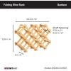 ClosetMaid 8 Bottle Folding Wine Storage Rack Stand for Countertop or Table, Bamboo Wood