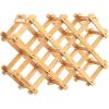 ClosetMaid 8 Bottle Folding Wine Storage Rack Stand for Countertop or Table, Bamboo Wood