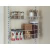 ClosetMaid Adjustable Organizer Rack with Baskets Wall or Over Door Mount, for Kitchen, Pantry, Utility Room, Closet, 18 in. W, White Finish, Inch(18-Inch)