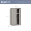 ClosetMaid Modular Storage 21.38-inch W 3-Shelf Storage Cabinet with Doors, Smoky Taupe(Smoky Taupe)