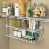 ClosetMaid Stack and Hang Wire Shelf, 21.5” x 10.75” x 7.87” Stainless Steel Organizer Unit for Closets, Kitchen, Laundry Room, White