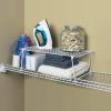 ClosetMaid Stack and Hang Wire Shelf, 21.5” x 10.75” x 7.87” Stainless Steel Organizer Unit for Closets, Kitchen, Laundry Room, White