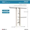 ClosetMaid SuiteSymphony 16-Inch Closet System Tower with (3) Hanging Rods, and (3) Top Shelves, White Timber