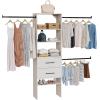 ClosetMaid SuiteSymphony 25-Inch Closet System Tower with (3) Hang Rods, and (2) Drawers, White Timber
