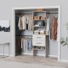 ClosetMaid SuiteSymphony 25-Inch Closet System Tower with (3) Hang Rods, and (2) Drawers, White Timber