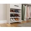 ClosetMaid SuiteSymphony Closet Add-On Accessory, 25-Inch Wide Wood Angled Shoe Shelf, 2-Pack, White Timber