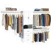 ClosetMaid SuiteSymphony Hanging Closet Kit Includes (1) Tower, (3) Closet Rods, (4) Shelves, (3) Top Shelves w/Brackets, (3) Drawer, and (1) Closet Door Set, White