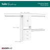 ClosetMaid SuiteSymphony Hanging Closet Kit Includes (1) Tower, (3) Closet Rods, (4) Shelves, (3) Top Shelves w/Brackets, (3) Drawer, and (1) Closet Door Set, White