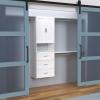 ClosetMaid SuiteSymphony Hanging Closet Kit Includes (1) Tower, (3) Closet Rods, (4) Shelves, (3) Top Shelves w/Brackets, (3) Drawer, and (1) Closet Door Set, White