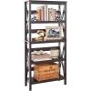 ClosetMaid 3955 X-Frame Design 5-Shelf Bookshelf or Bookcase, Black Walnut Wood