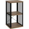 ClosetMaid 4-Cube Storage Organizer Bookshelf, Storage Shelf, Metal Frame, Wood Shelves, Easy Assembly, Black/Wheat(Black/Wheat)