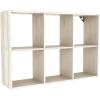 ClosetMaid 5430 Mini 6-Cube Desktop or Wall Mount Organizer, Bleached Walnut(Bleached Walnut)