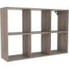 ClosetMaid 5430 Mini 6-Cube Desktop or Wall Mount Organizer, Bleached Walnut(Weathered Teak)