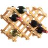 ClosetMaid 8 Bottle Folding Wine Storage Rack Stand for Countertop or Table, Bamboo Wood