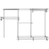 ClosetMaid ShelfTrack Wire Closet Organizer System, Adjustable from 5 to 8 Ft., With Shelves, Clothes Rods, Hardware, Durable Steel, Satin Chrome(Satin Chrome)