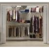 ClosetMaid ShelfTrack Wire Closet Organizer System, Adjustable from 5 to 8 Ft., With Shelves, Clothes Rods, Shoe Shelf, Hardware, Durable Steel, White(5 ft to 8 ft)
