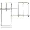 ClosetMaid ShelfTrack Wire Closet Organizer System, Adjustable from 5 to 8 Ft., with Shelves, Clothes Rods, Shoe Shelf, Hardware, Durable Steel, Nickel