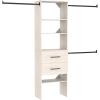 ClosetMaid SuiteSymphony 25-Inch Closet System Tower with (3) Hang Rods, and (2) Drawers, White Timber