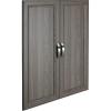 ClosetMaid SuiteSymphony Wood Closet Door Set Pair, Add On Accessory, Shaker Style, for Storage, Clothes, for 25 in. Units, Graphite Grey/Satin Nickel