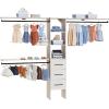 ClosetMaid SuiteSymphony 16-Inch Closet System Tower with (3) Hanging Rods, (3) Drawers, and (3) Top Shelves, White Timber