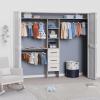 ClosetMaid SuiteSymphony 16-Inch Closet System Tower with (3) Hanging Rods, (3) Drawers, and (3) Top Shelves, White Timber
