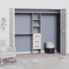 ClosetMaid SuiteSymphony 16-Inch Closet System Tower with (3) Hanging Rods, (3) Drawers, and (3) Top Shelves, White Timber