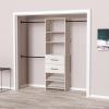 ClosetMaid SuiteSymphony 25-Inch Closet System Tower with (3) Hang Rods, (2) Drawers, and (2) Angled Shoe Shelves, White Timber