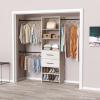 ClosetMaid SuiteSymphony 25-Inch Closet System Tower with (3) Hang Rods, (2) Drawers, and (2) Angled Shoe Shelves, White Timber