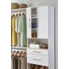 ClosetMaid SuiteSymphony Wood Closet 25-Inch Door Set Pair, Add On Accessory, Modern Style, For Storage, Clothes, Pure White/Satin Nickel