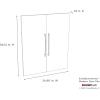 ClosetMaid SuiteSymphony Wood Closet 25-Inch Door Set Pair, Add On Accessory, Modern Style, For Storage, Clothes, Pure White/Satin Nickel