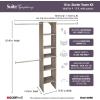 ClosetMaid SuiteSymphony Wood Closet Organizer Starter Kit with Tower and 3 Hang Rods & SuiteSymphony Top Shelf Support Bracket Kit, Add On Accessory, Shelf Hardware Set