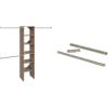 ClosetMaid SuiteSymphony Wood Closet Organizer Starter Kit with Tower and 3 Hang Rods & SuiteSymphony Top Shelf Support Bracket Kit, Add On Accessory, Shelf Hardware Set