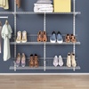 ClosetMaid ShelfTrack Shoe Shelf Brackets for Wire Shelving, Compatible with 12 in. Shelves, Add On Angle Shoe Storage, White Finish, 2 Count, 3 Inch (Pack of 12)(3 Inch (Pack of 12))