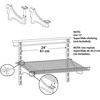 ClosetMaid ShelfTrack Shoe Shelf Brackets for Wire Shelving, Compatible with 12 in. Shelves, Add On Angle Shoe Storage, White Finish, 2 Count, 3 Inch (Pack of 12)(3 Inch (Pack of 12))