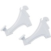 ClosetMaid ShelfTrack Shoe Shelf Brackets for Wire Shelving, Compatible with 12 in. Shelves, Add On Angle Shoe Storage, White Finish, 2 Count, 3 Inch (Pack of 12)(3 Inch)