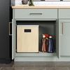 ClosetMaid Provisions Pullout Trash Can, Soft Close, Double Bin, 21.85″ D x 14.69″ W, White(Natural Oak)