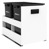 ClosetMaid Provisions Pullout Trash Can, Soft Close, Double Bin, 21.85″ D x 14.69″ W, White(White)