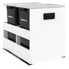 ClosetMaid Provisions Pullout Trash Can, Soft Close, Double Bin, 21.85″ D x 14.69″ W, White(White)