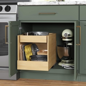 ClosetMaid Provisions Two-Tier Pullout Cabinet Organizer, Soft Close, 21.46″ D x 14.69″ W, Natural Oak(Natural Oak)
