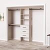 ClosetMaid SuiteSymphony 25-Inch Closet System Tower with (3) Hanging Rods, (3) Drawers, and (3) Top Shelves, White Timber