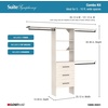 ClosetMaid SuiteSymphony 25-Inch Closet System Tower with (3) Hanging Rods, (3) Drawers, and (3) Top Shelves, White Timber