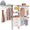 ClosetMaid SuiteSymphony 25-Inch Closet System Tower with (3) Hanging Rods, (3) Drawers, and (3) Top Shelves, White Timber