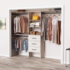 ClosetMaid SuiteSymphony 25-Inch Closet System Tower with (3) Hanging Rods, (3) Drawers, and (3) Top Shelves, White Timber