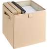 ClosetMaid 16084 Premium 2-H &Le Storage Bin, Red(French Vanilla)